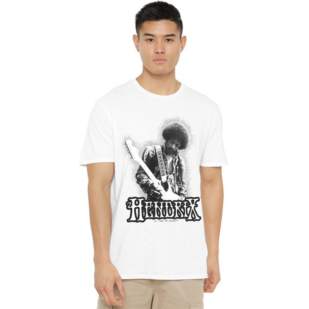 White - Other - Jimi Hendrix - Distressed Circle T-Shirt White - 1