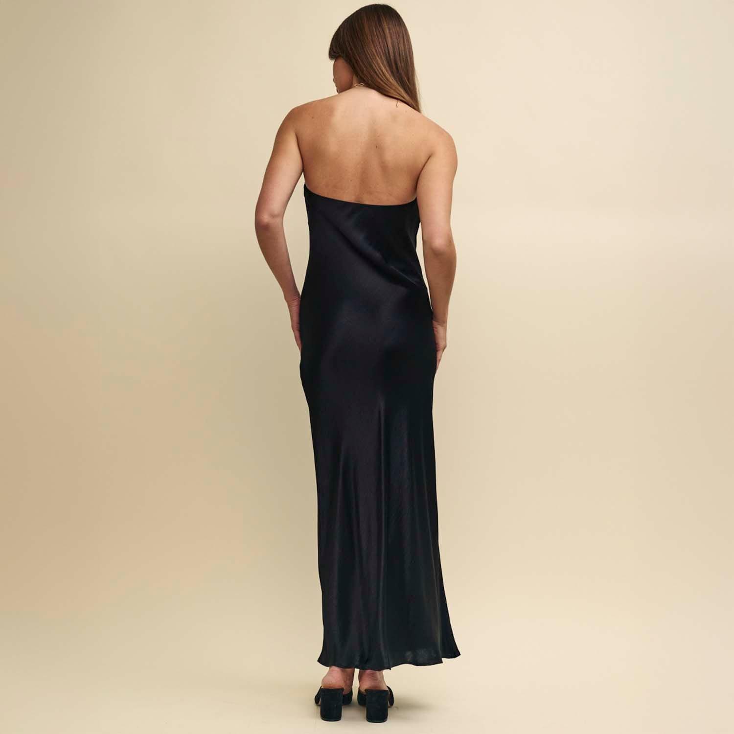 Blue - Nobodys Child - Madeline Satin Bandeau Midi Dress - 3