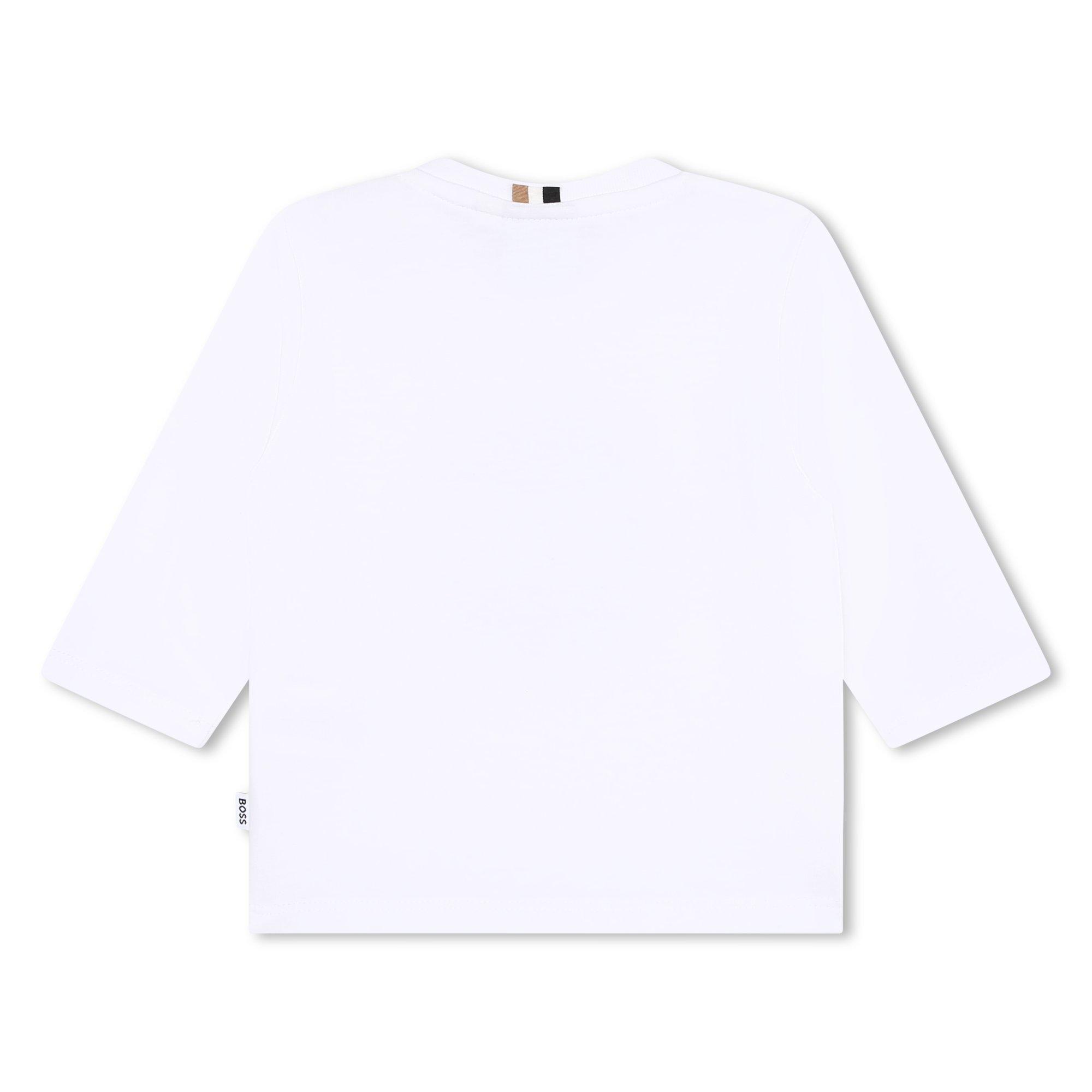 White 10P - Boss - Kids Long-Sleeve Logo Design T-Shirt - 2