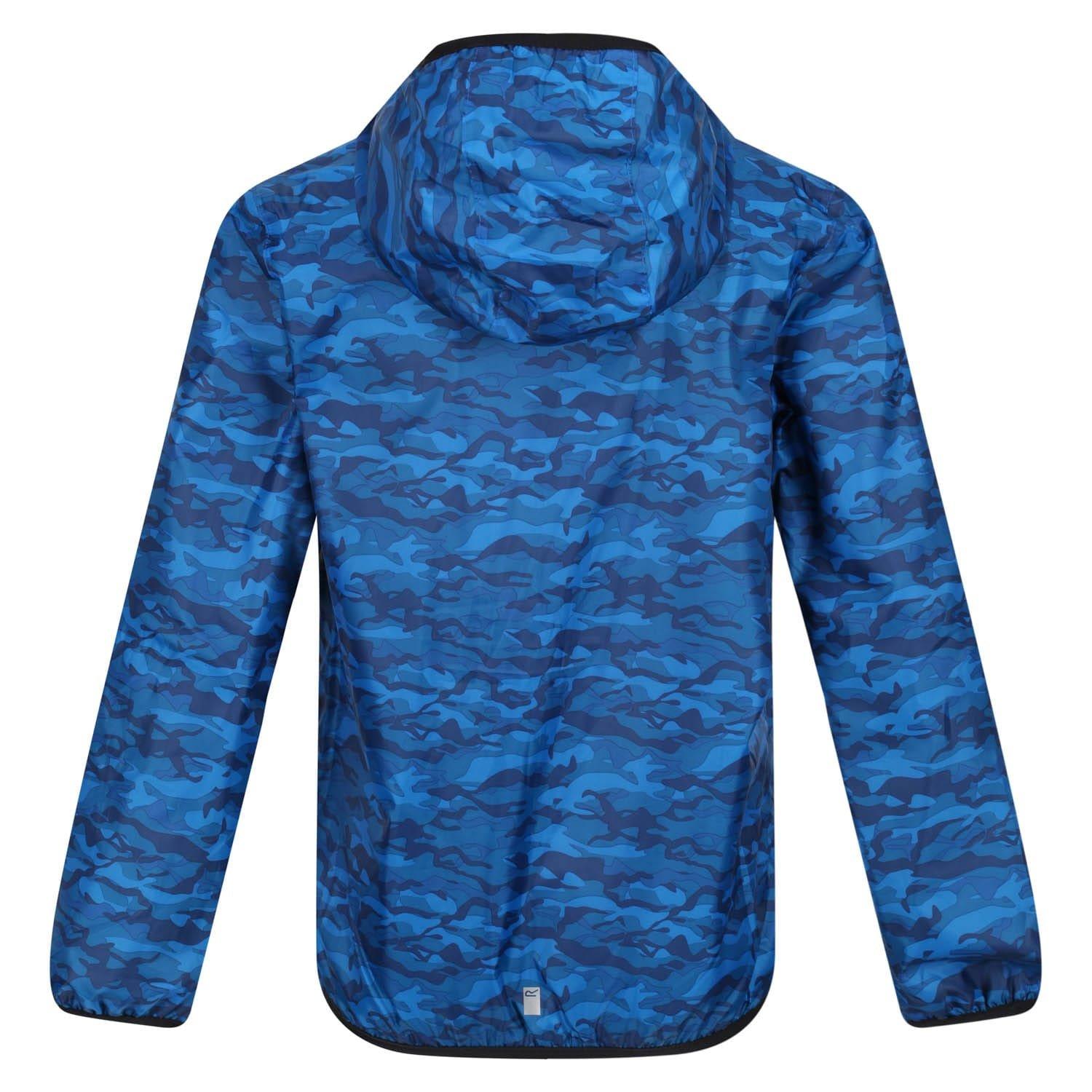 Blue - Regatta - Printed Lever Waterproof Jacket - 4