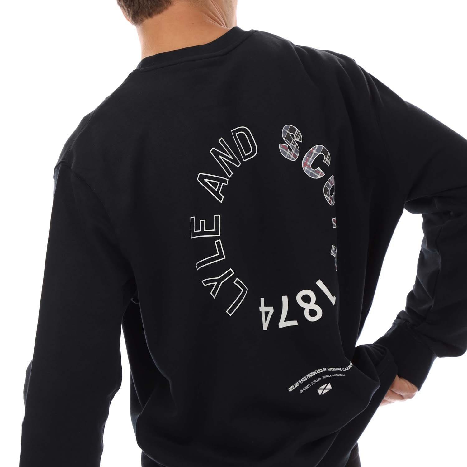 Navy - Lyle and Scott - Tartan Heritage Graphic Sweatshirt - 4