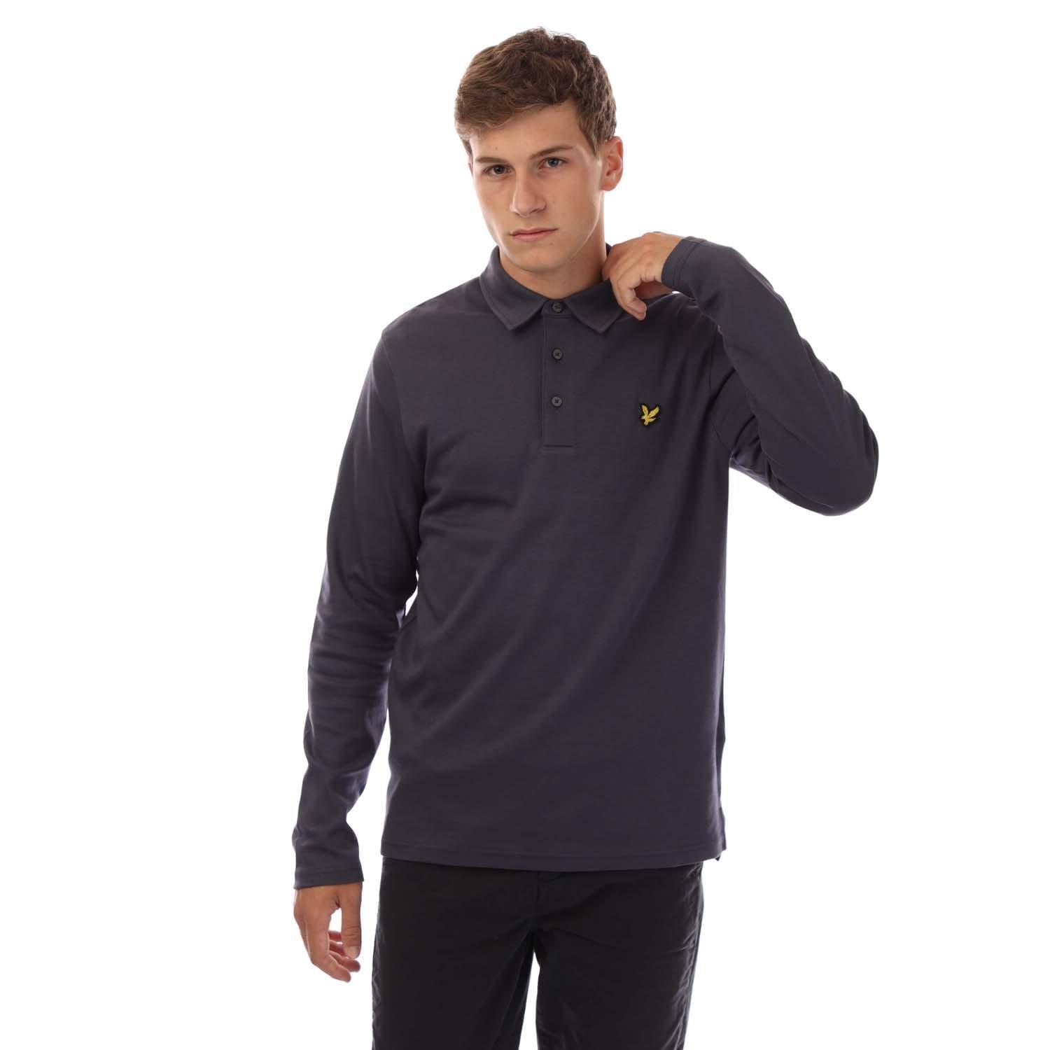 Lyle and Scott Interlock Long Sleeve Polo Shirt