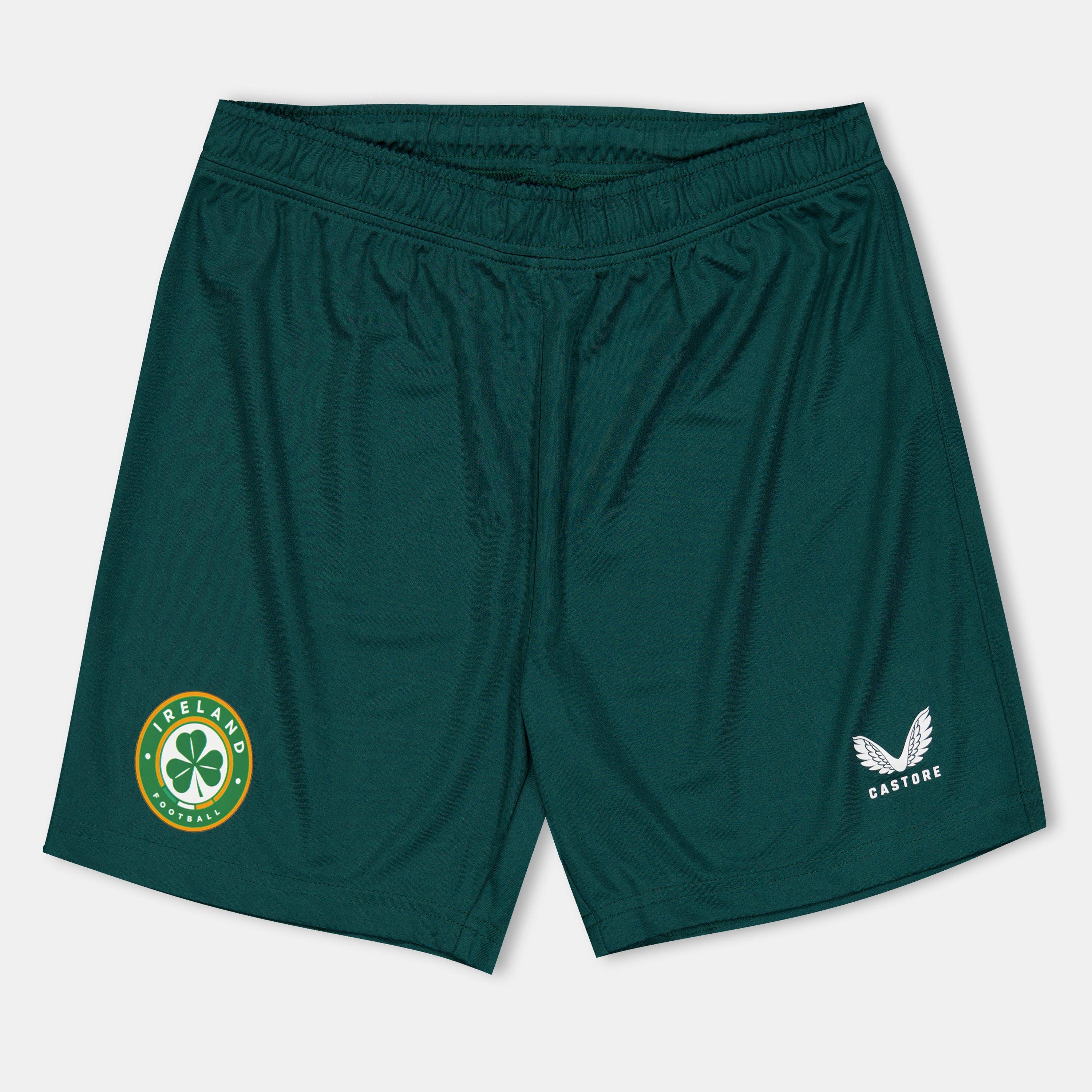 Castore Boys Kids' International Licensed Football Shorts - Green - 13 (XL)