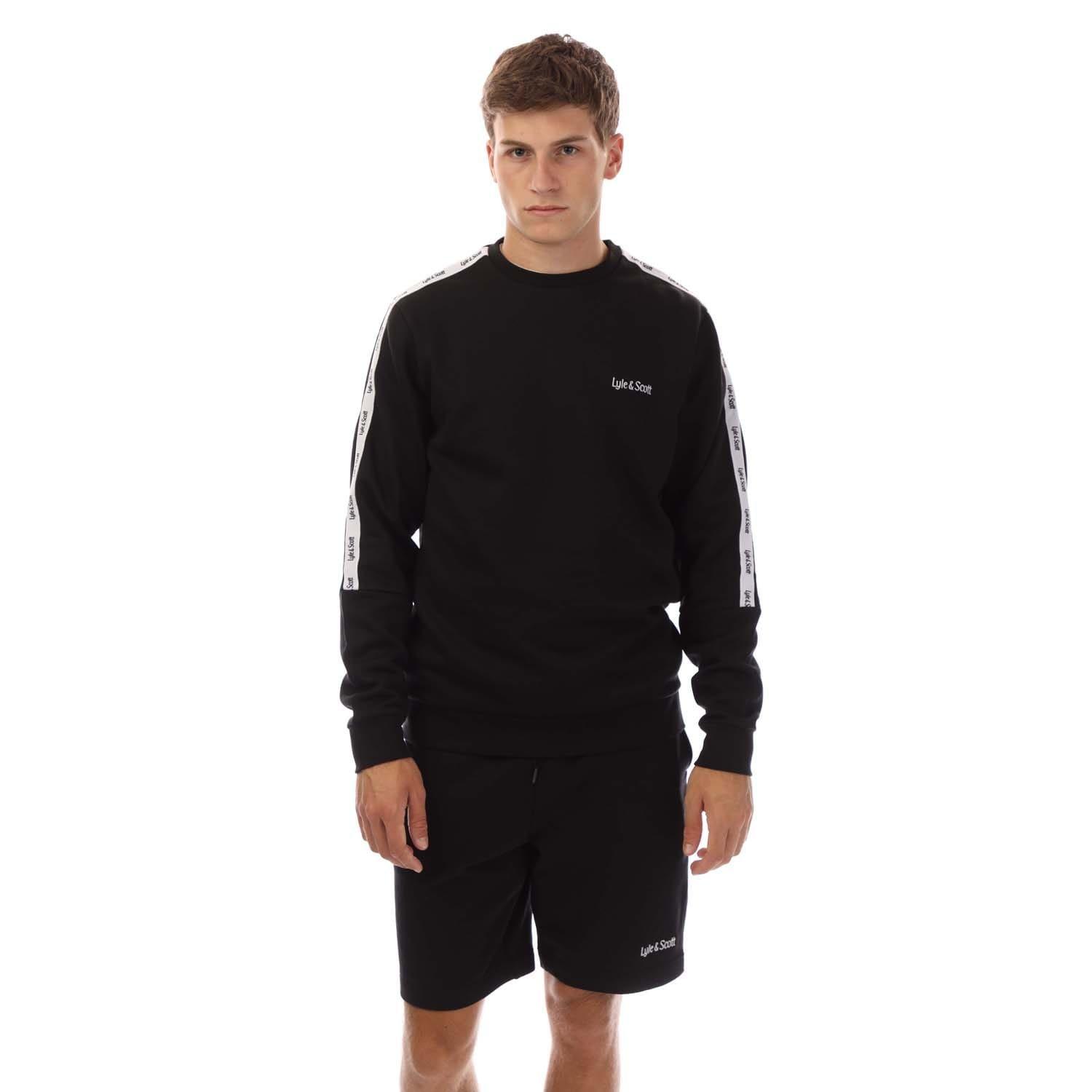 Black - Lyle and Scott - Tape Crewneck Sweatshirt - 1