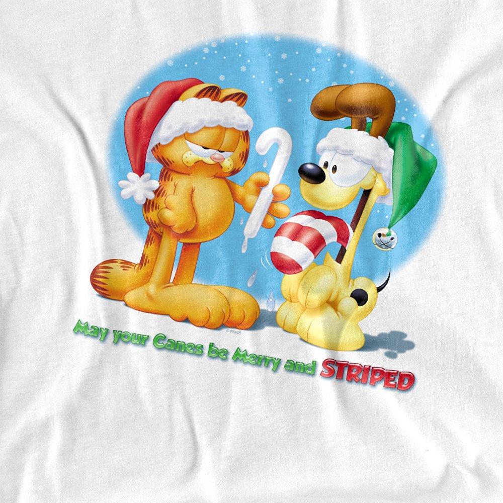 White - Garfield - Garfield Merry And Striped T Shirt White - 2