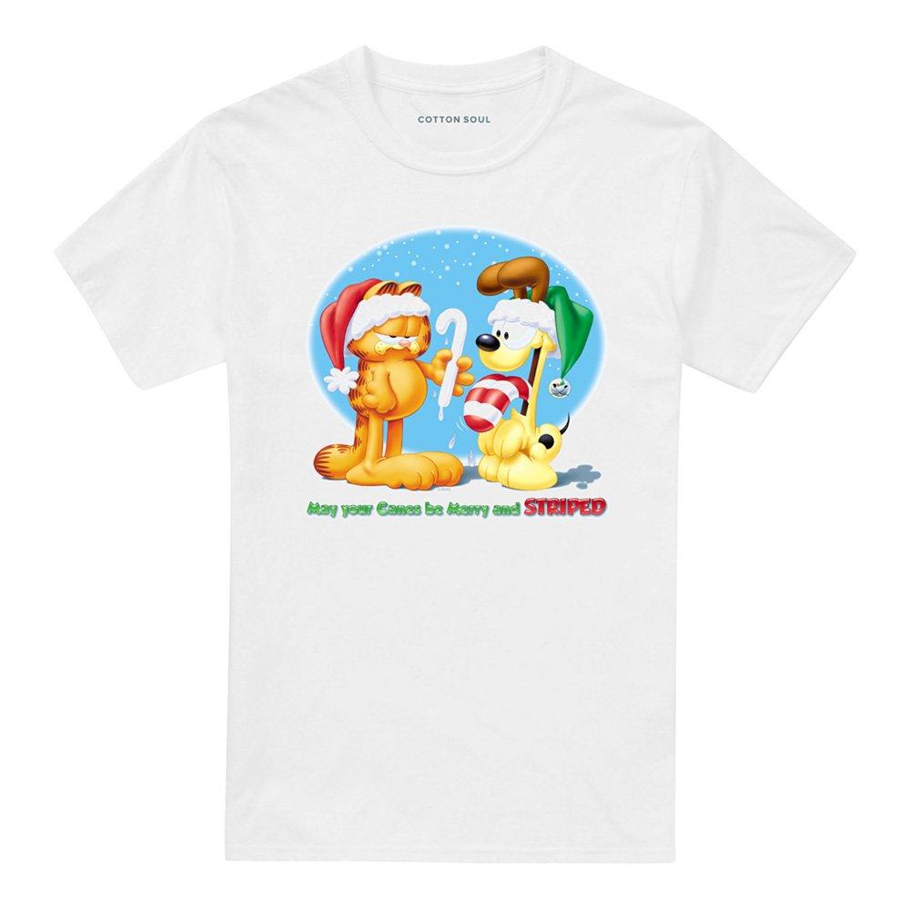 White - Garfield - Garfield Merry And Striped T Shirt White - 4