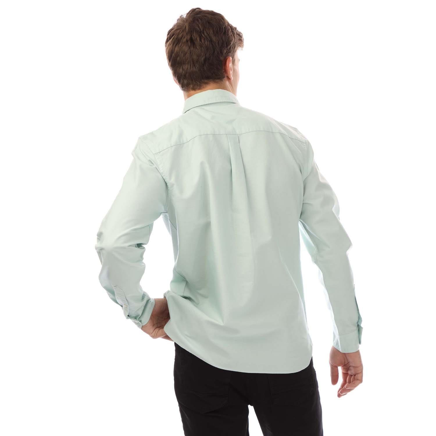 Blue - Lyle and Scott - Plain Oxford Shirt - 3