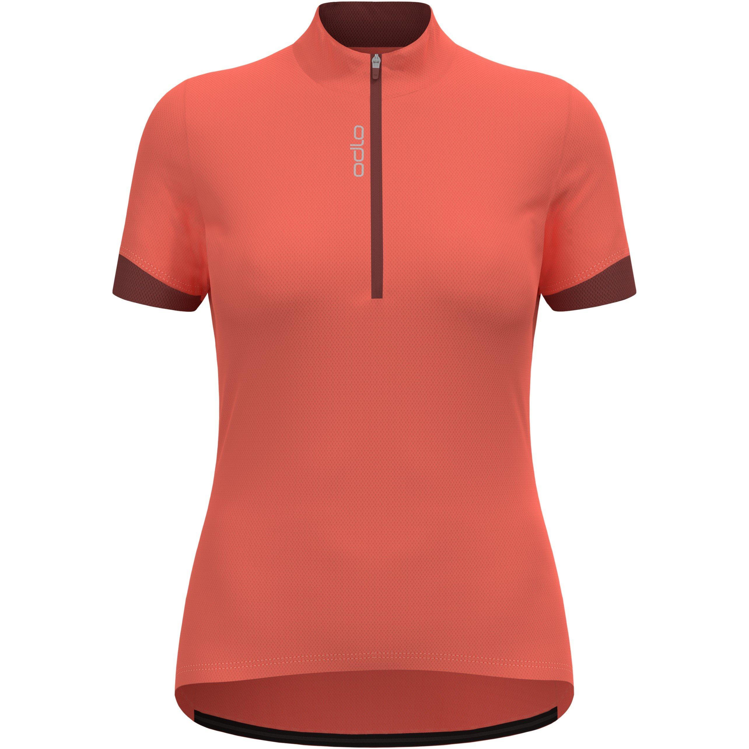 Living Coral - Odlo - Women's Short-Sleeve Cycling Jersey