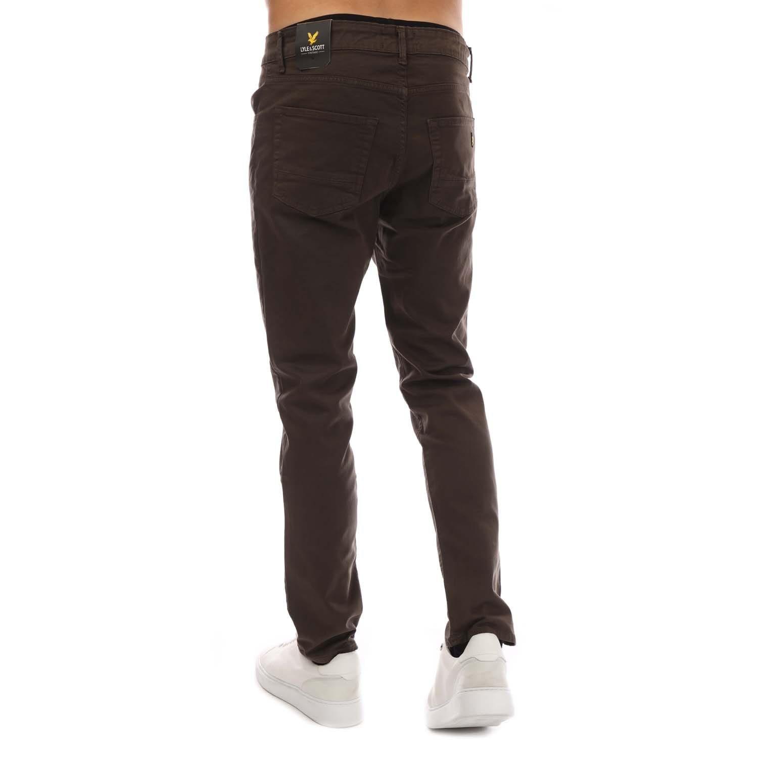 Green - Lyle and Scott - 5 Pocket Chinos - 2