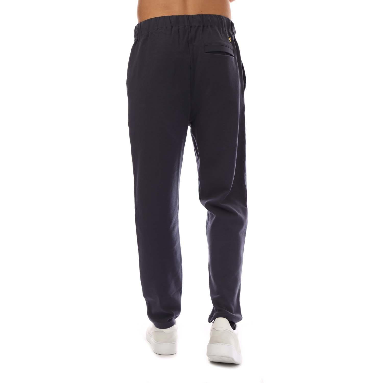 Navy - Lyle and Scott - Hybrid Interlock Sweatpants - 2