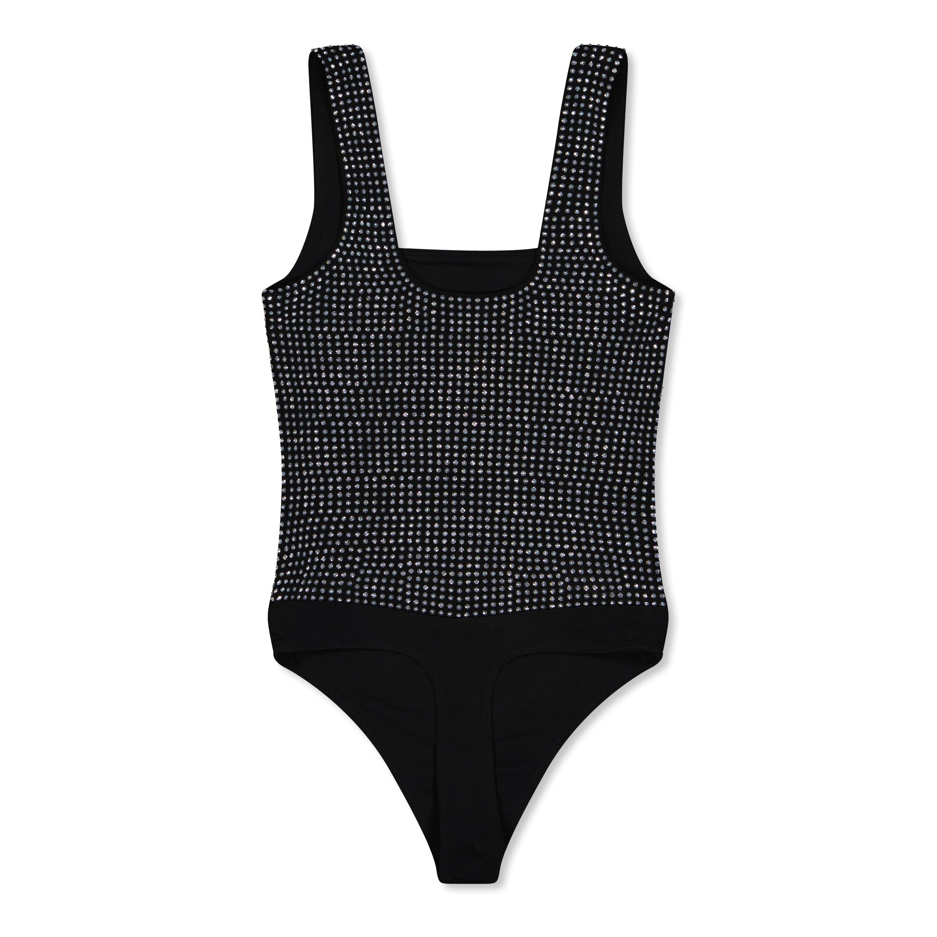 Black 001 - Good American - Women's Crystal Modern Bodysuit - 6