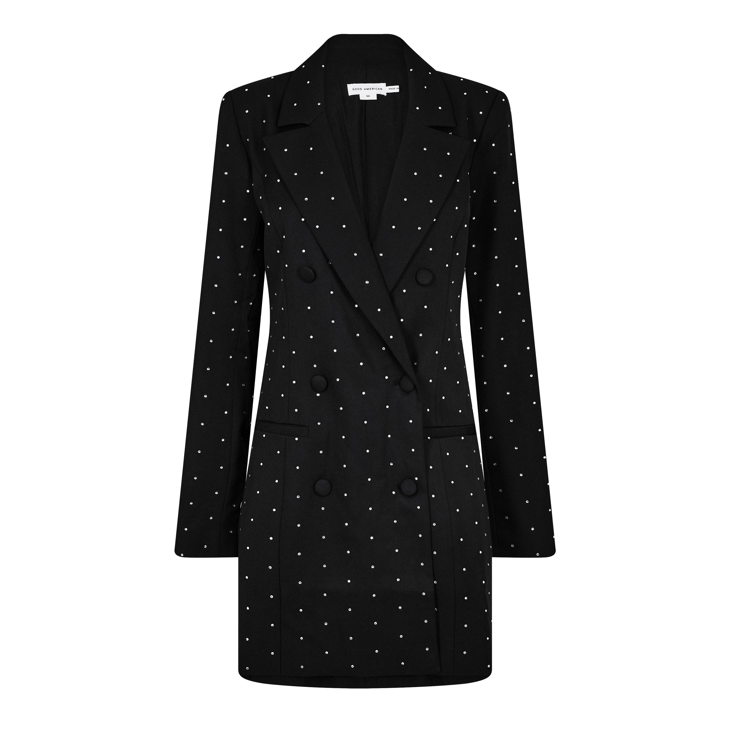Black 001 - Good American - Blazer Crystal Mini Dress - 4