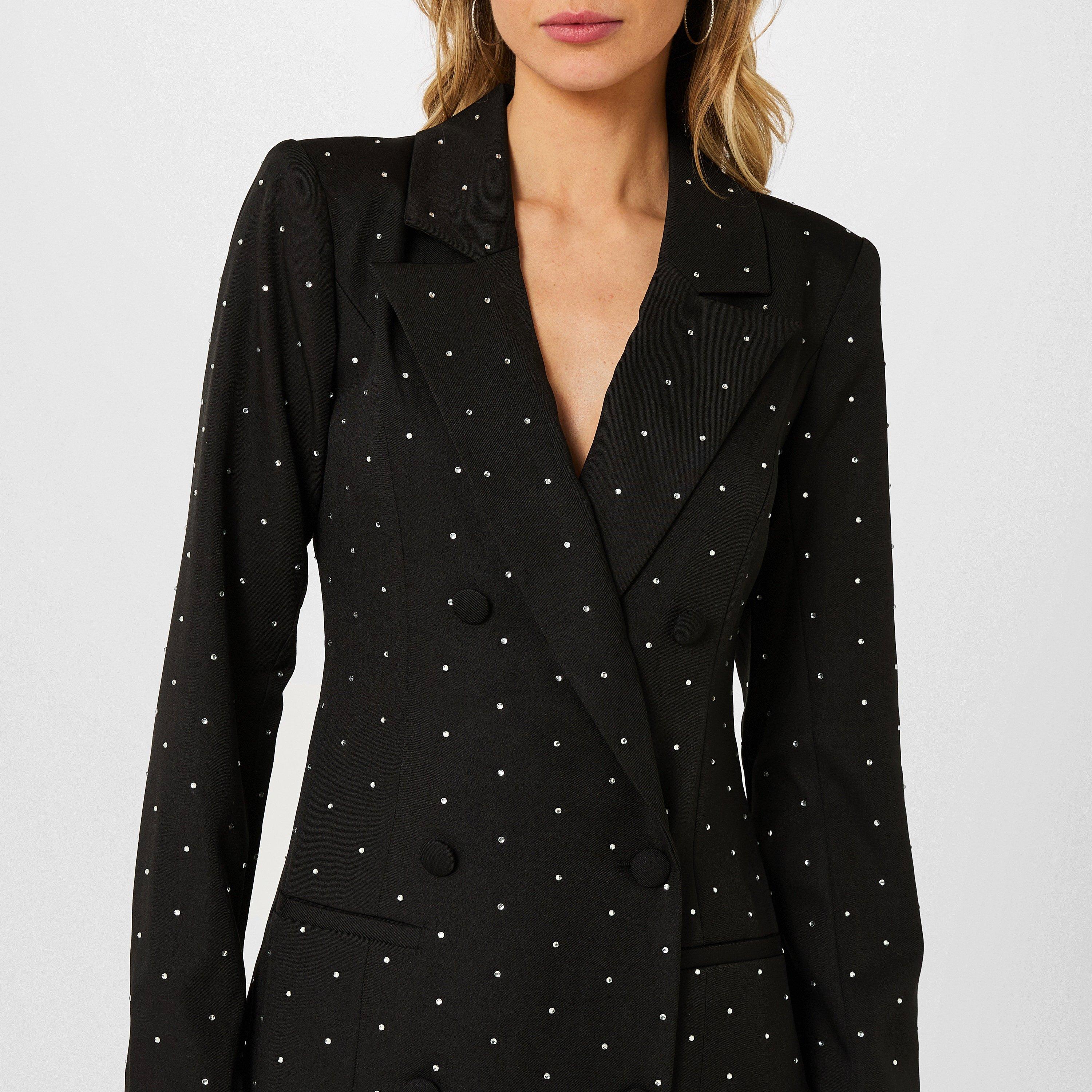 Black 001 - Good American - Blazer Crystal Mini Dress - 3