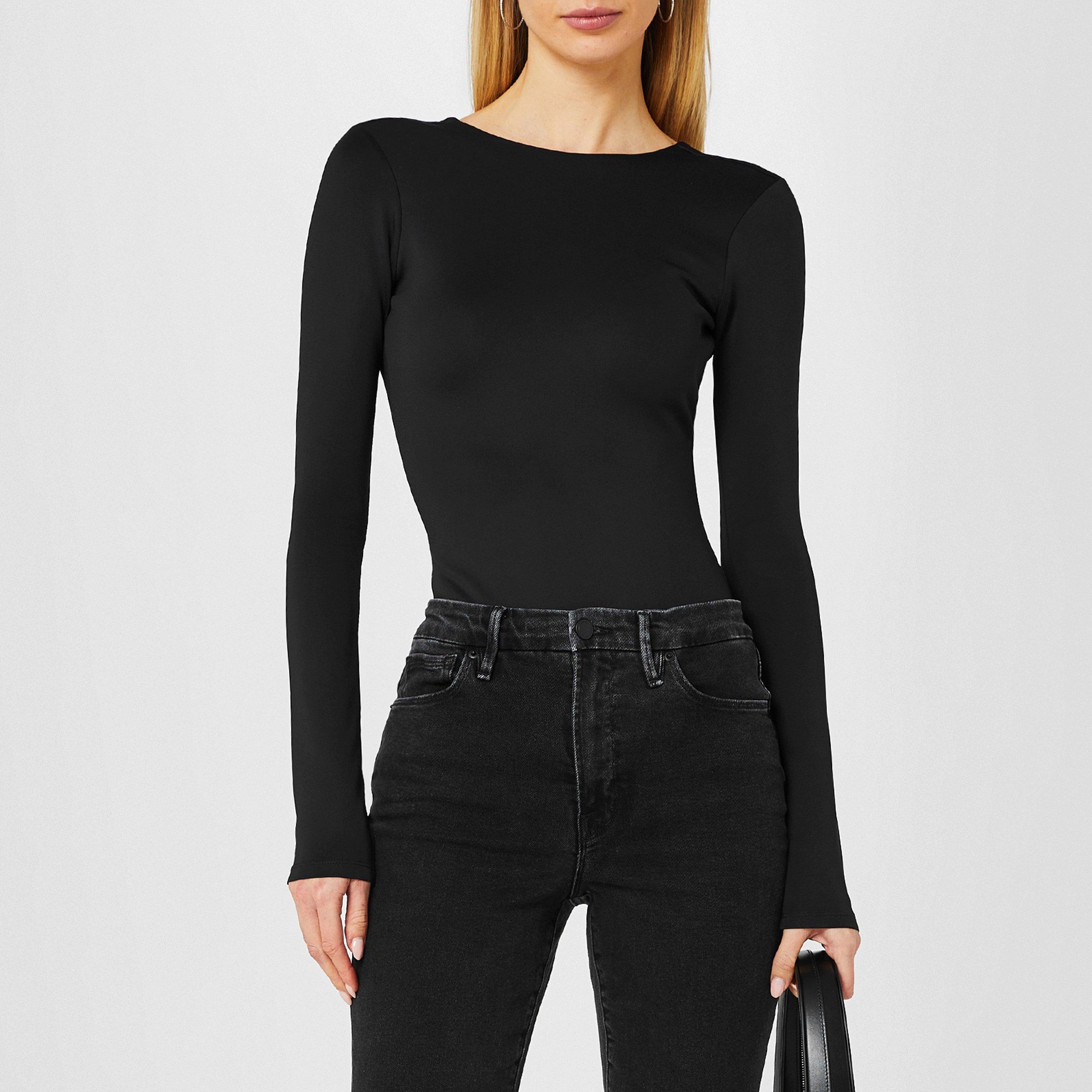 Black 001 - Good American - Women's Scooba Scoop Bodysuit - 1