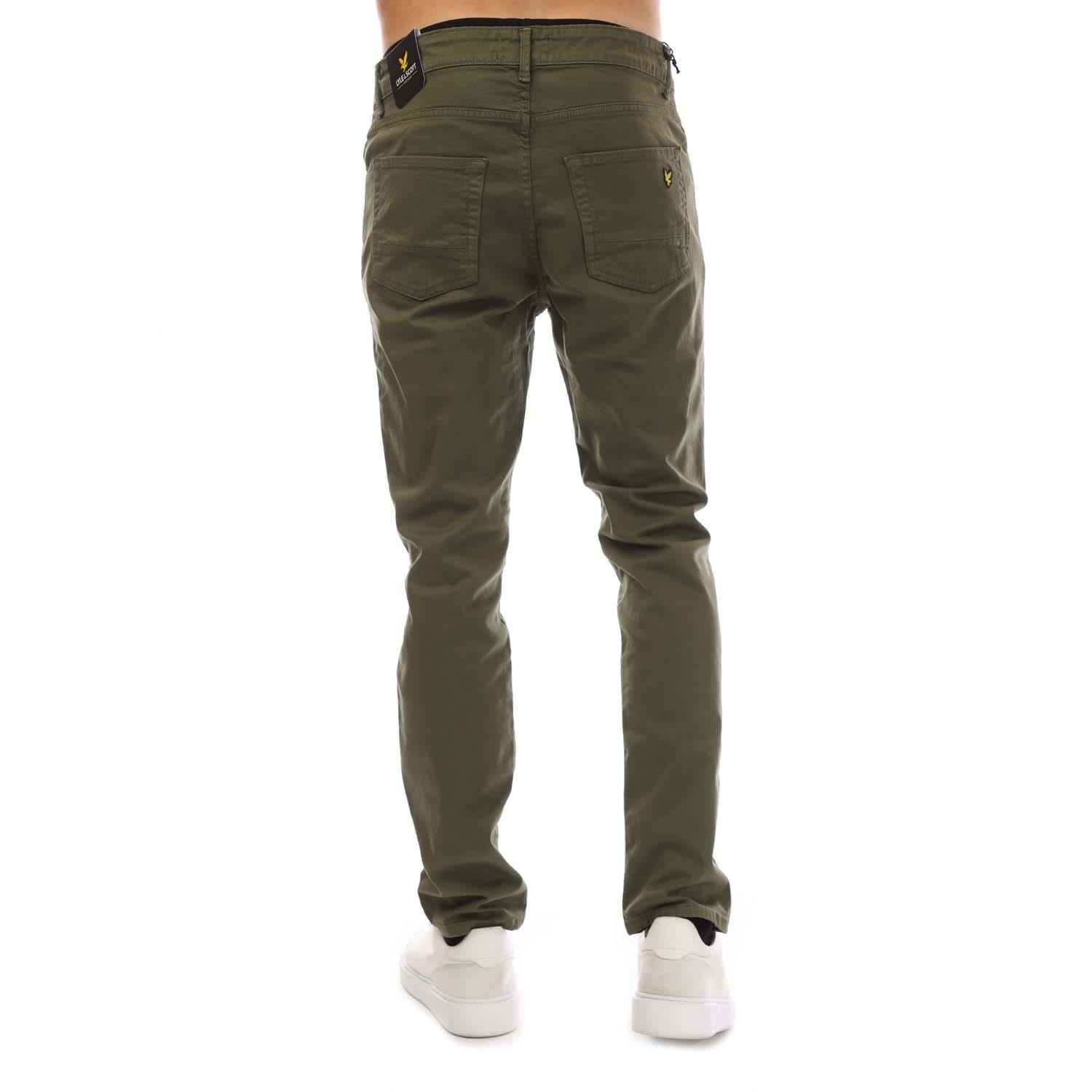 Green - Lyle and Scott - 5 Pocket Chinos - 2
