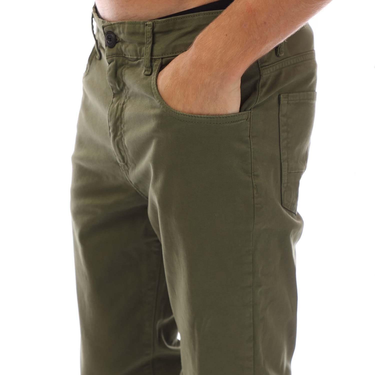 Green - Lyle and Scott - 5 Pocket Chinos - 3
