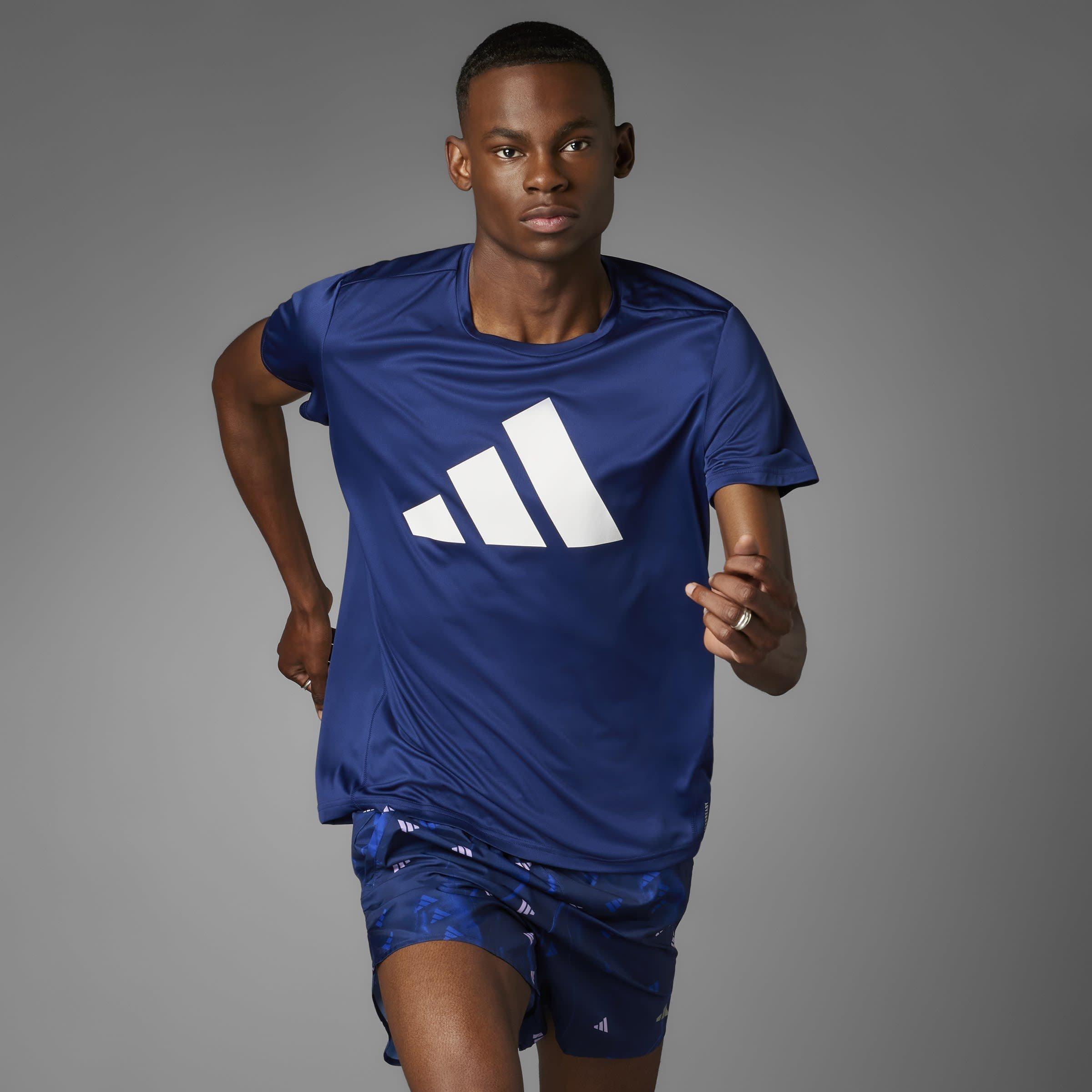 Dark Blue - adidas - Run It T-Shirt - 2