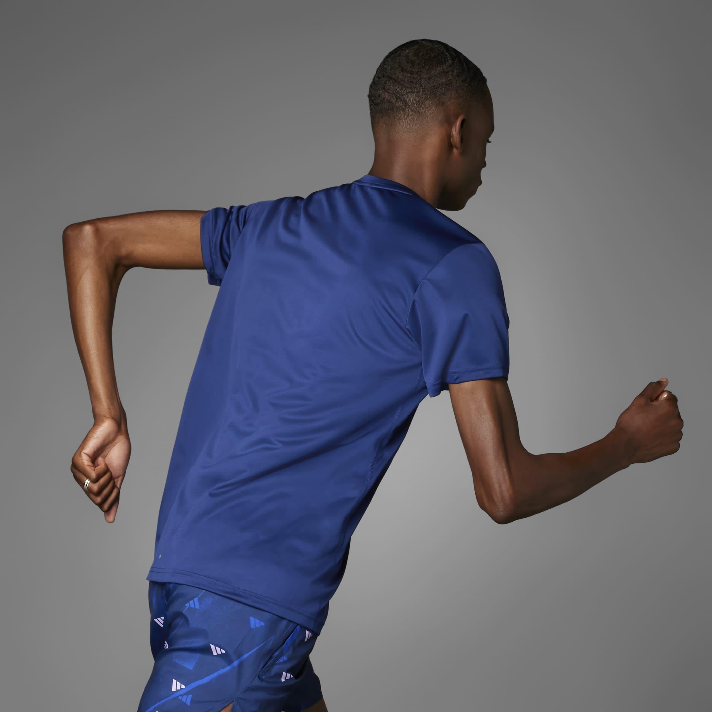 Dark Blue - adidas - Run It T-Shirt - 3