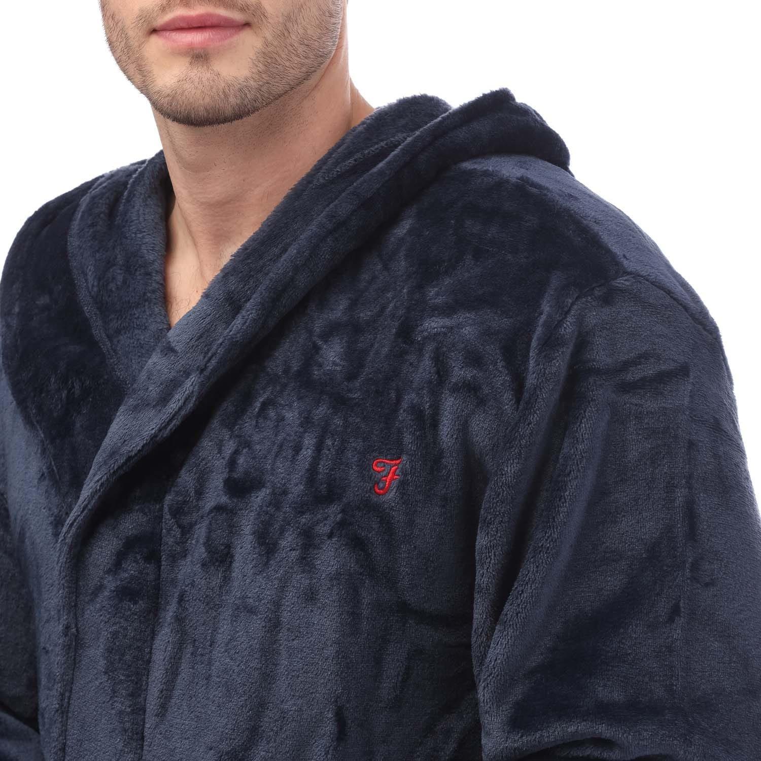 Navy - Farah - Frazier Dressing Gown - 3
