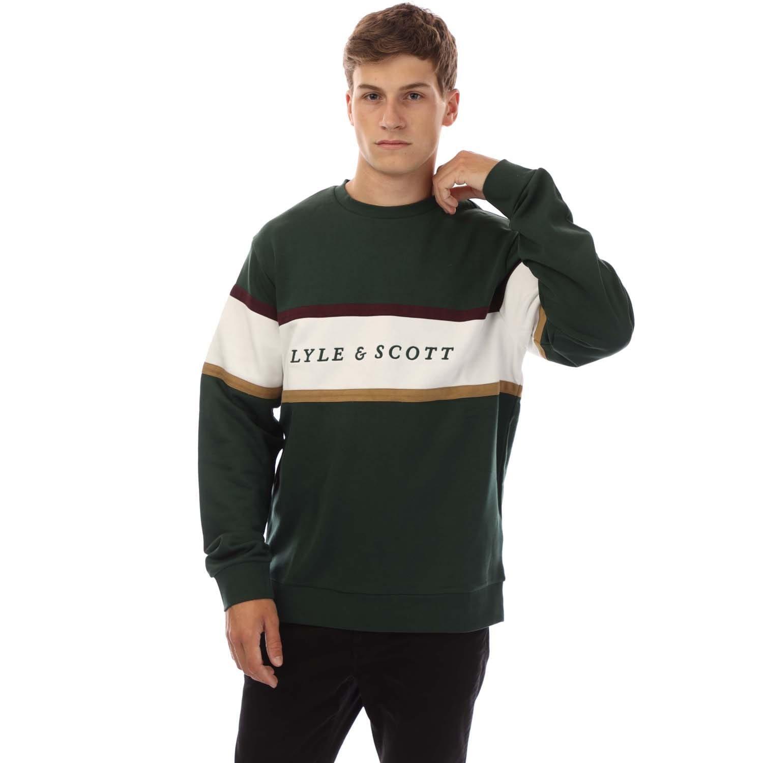 Green - Lyle and Scott - Volley Stripe Sweatshirt - 1
