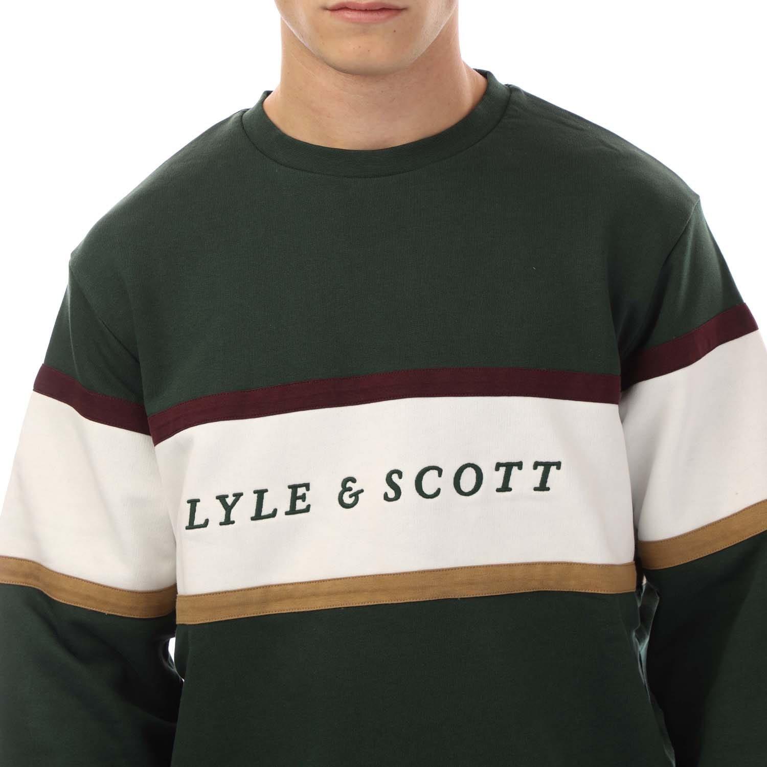Green - Lyle and Scott - Volley Stripe Sweatshirt - 2