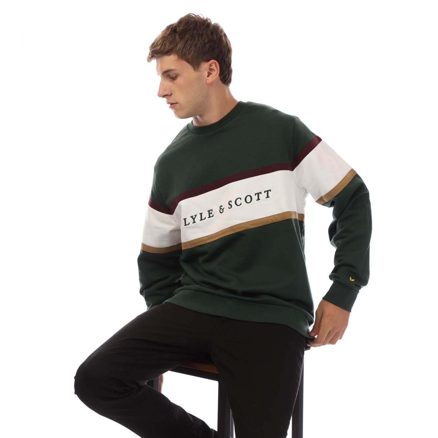Green - Lyle and Scott - Volley Stripe Sweatshirt - 4