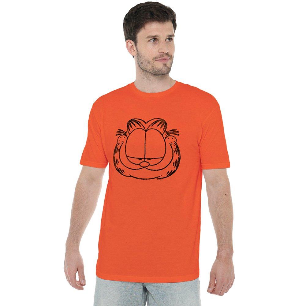 Orange - Garfield - Garfield Smirking Distressed T Shirt Orange - 1