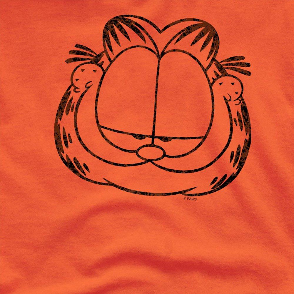 Orange - Garfield - Garfield Smirking Distressed T Shirt Orange - 2
