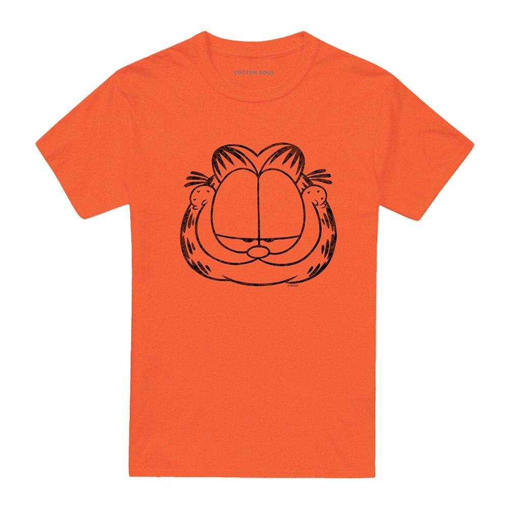 Orange - Garfield - Garfield Smirking Distressed T Shirt Orange - 4