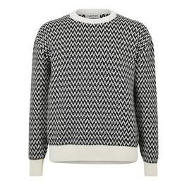 Lanvin Curb Herringbone Merino Wool Jumper