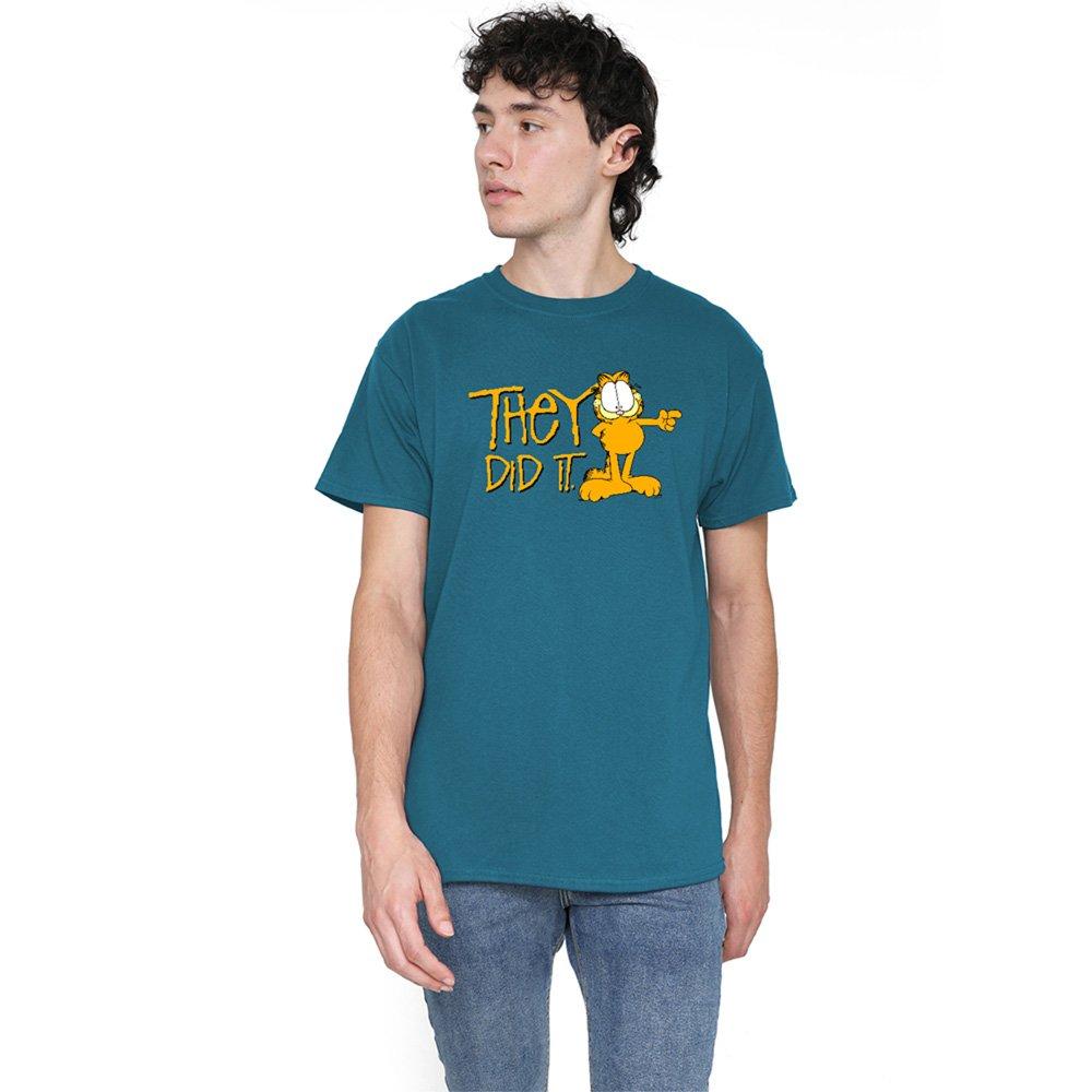 Grey - Garfield - Garfield They Did It T Shirt Slate - 1