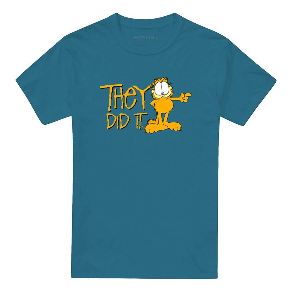 Grey - Garfield - Garfield They Did It T Shirt Slate - 4