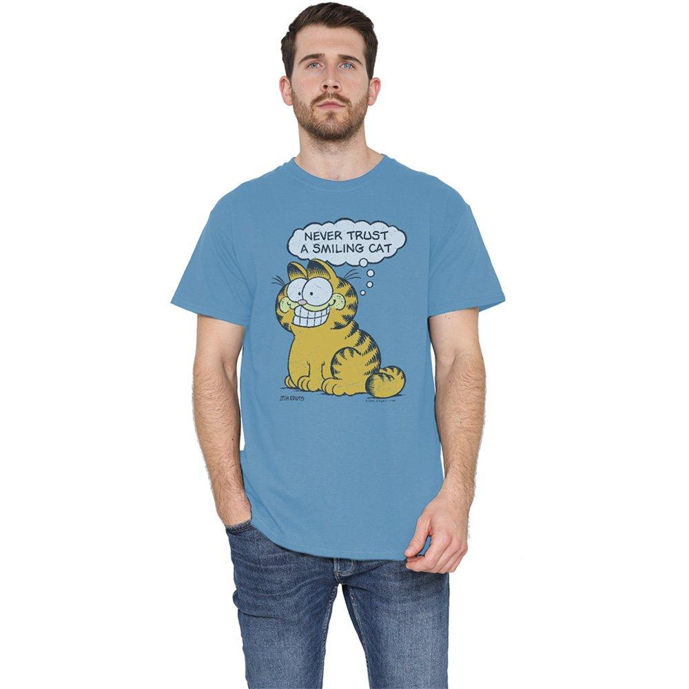 Blue - Garfield - Garfield Smiling Cat T Shirt Carolina Blue - 1