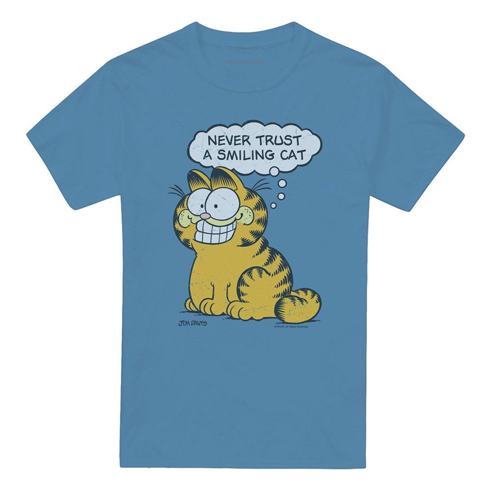Blue - Garfield - Garfield Smiling Cat T Shirt Carolina Blue - 4