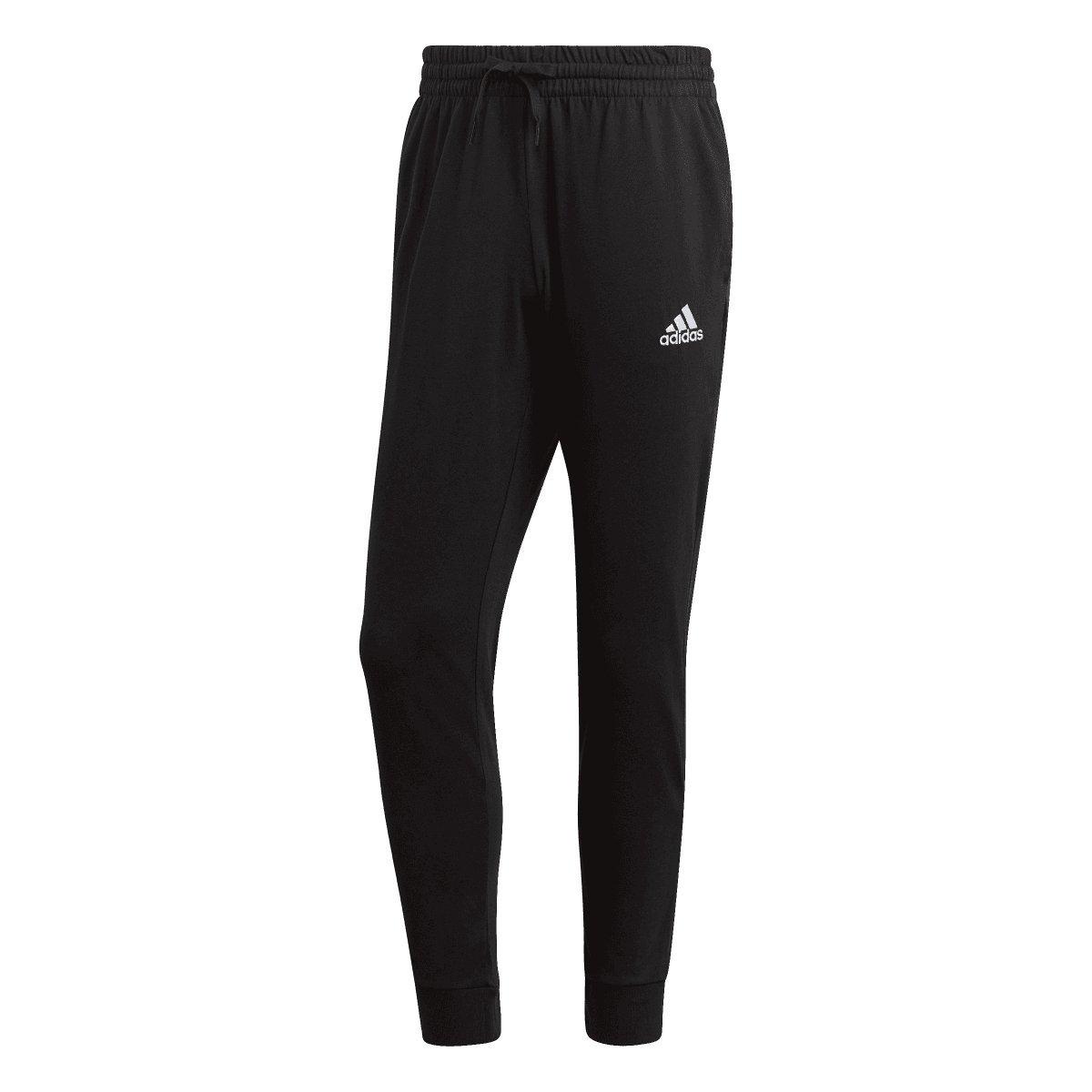 Crna - adidas - Essentials Single Jersey Tapered Cuff Joggers - 2
