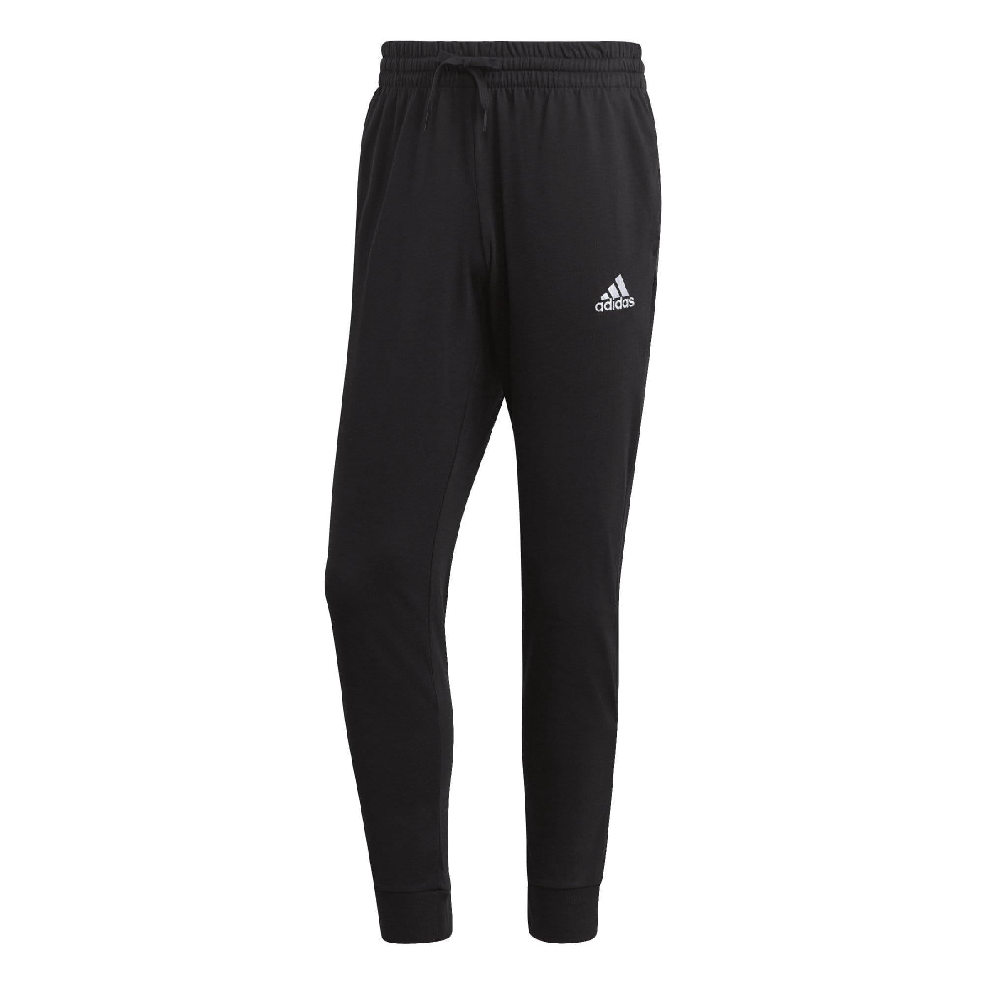 Crna - adidas - Essentials Single Jersey Tapered Cuff Joggers - 3