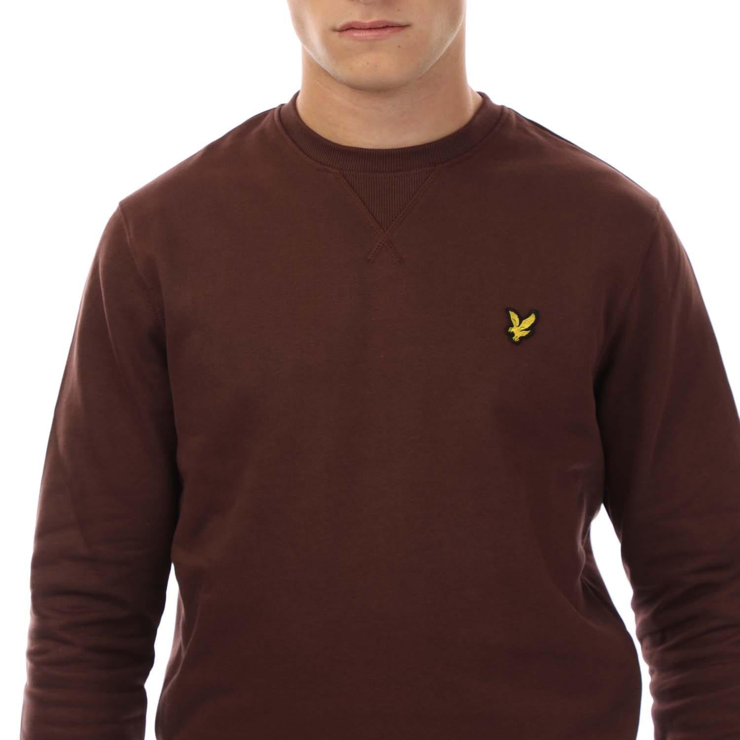 Red - Lyle and Scott - Brushback Crewneck Sweatshirt - 5