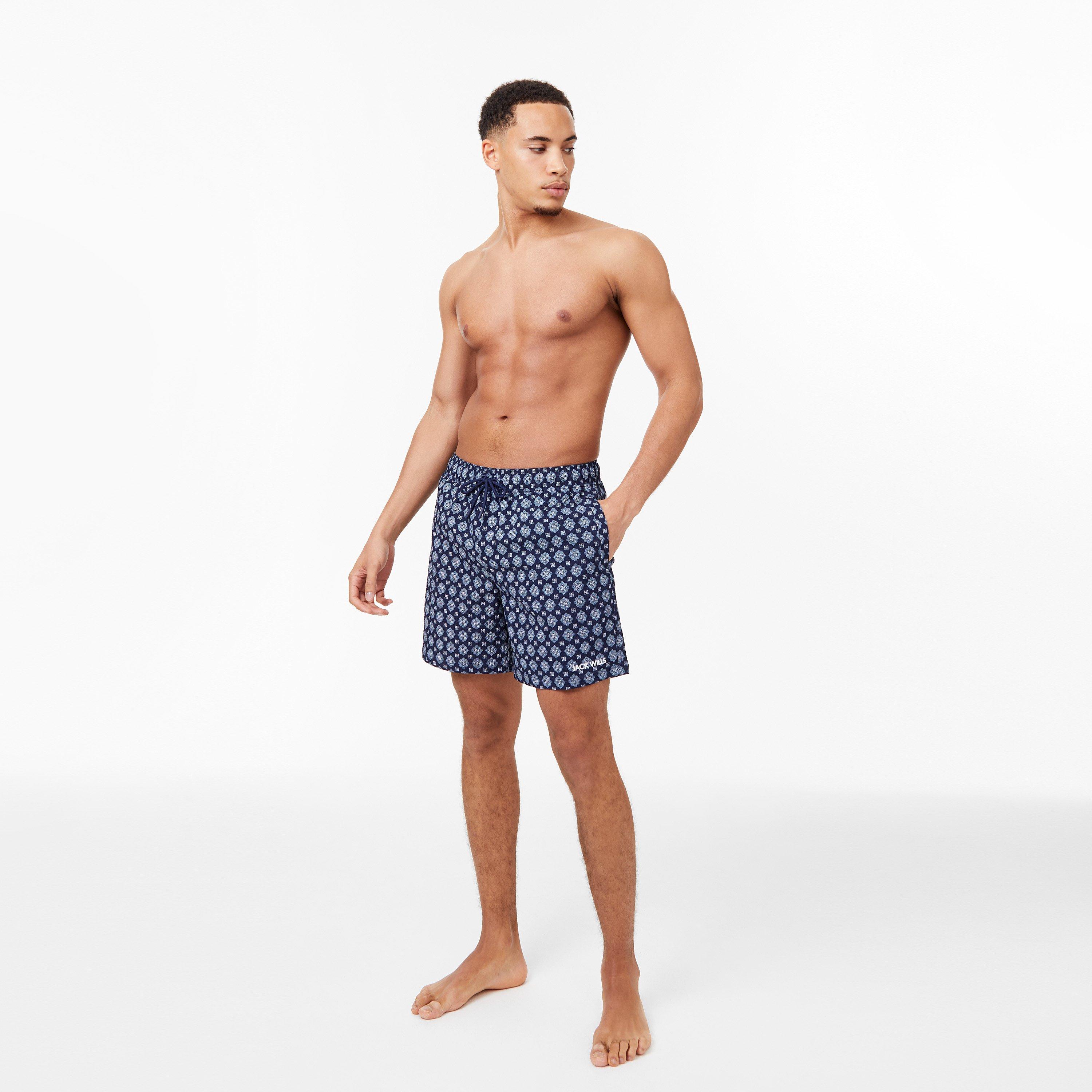 Navy - Jack Wills - Baroque Swim Shorts - 4
