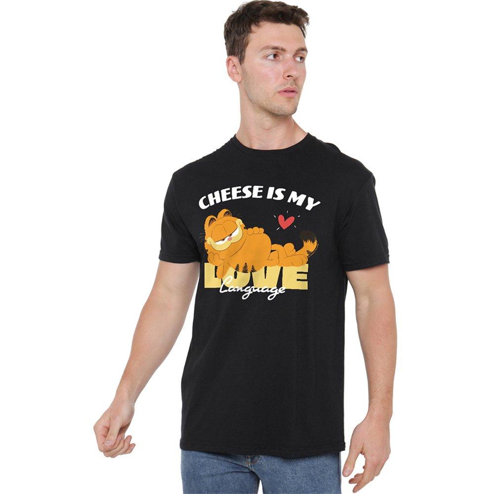 Black - Garfield - Garfield Movie Cheese Is My Love Language T Shirt - 1