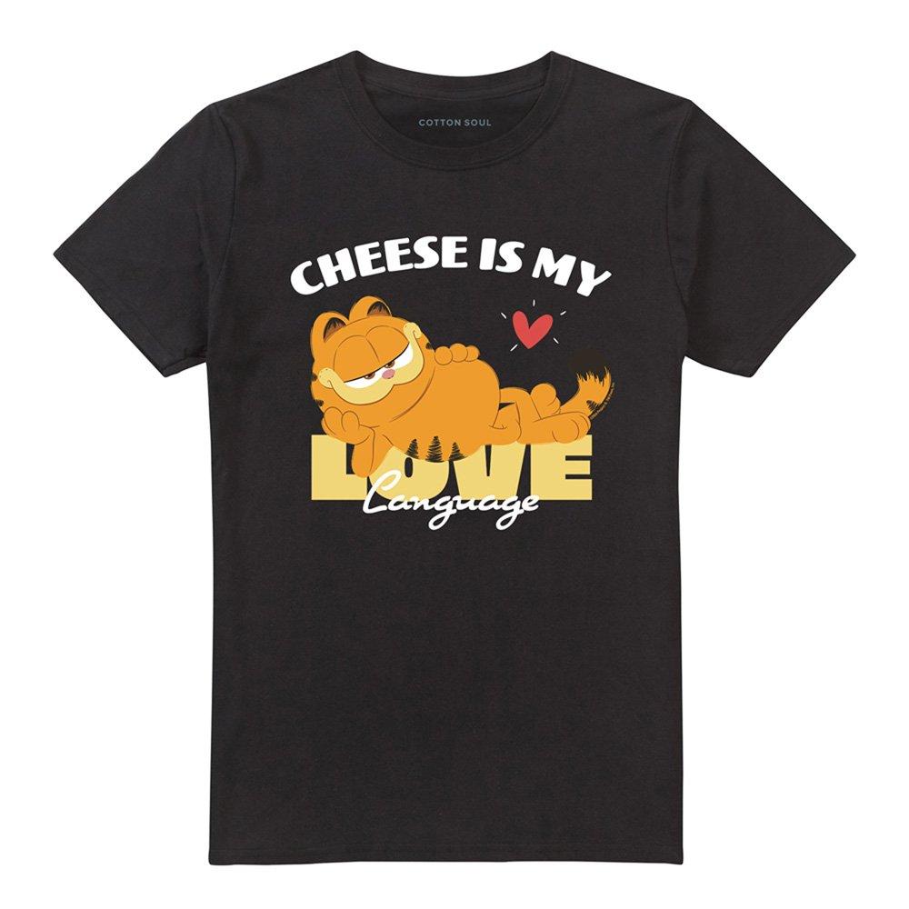Black - Garfield - Garfield Movie Cheese Is My Love Language T Shirt - 4