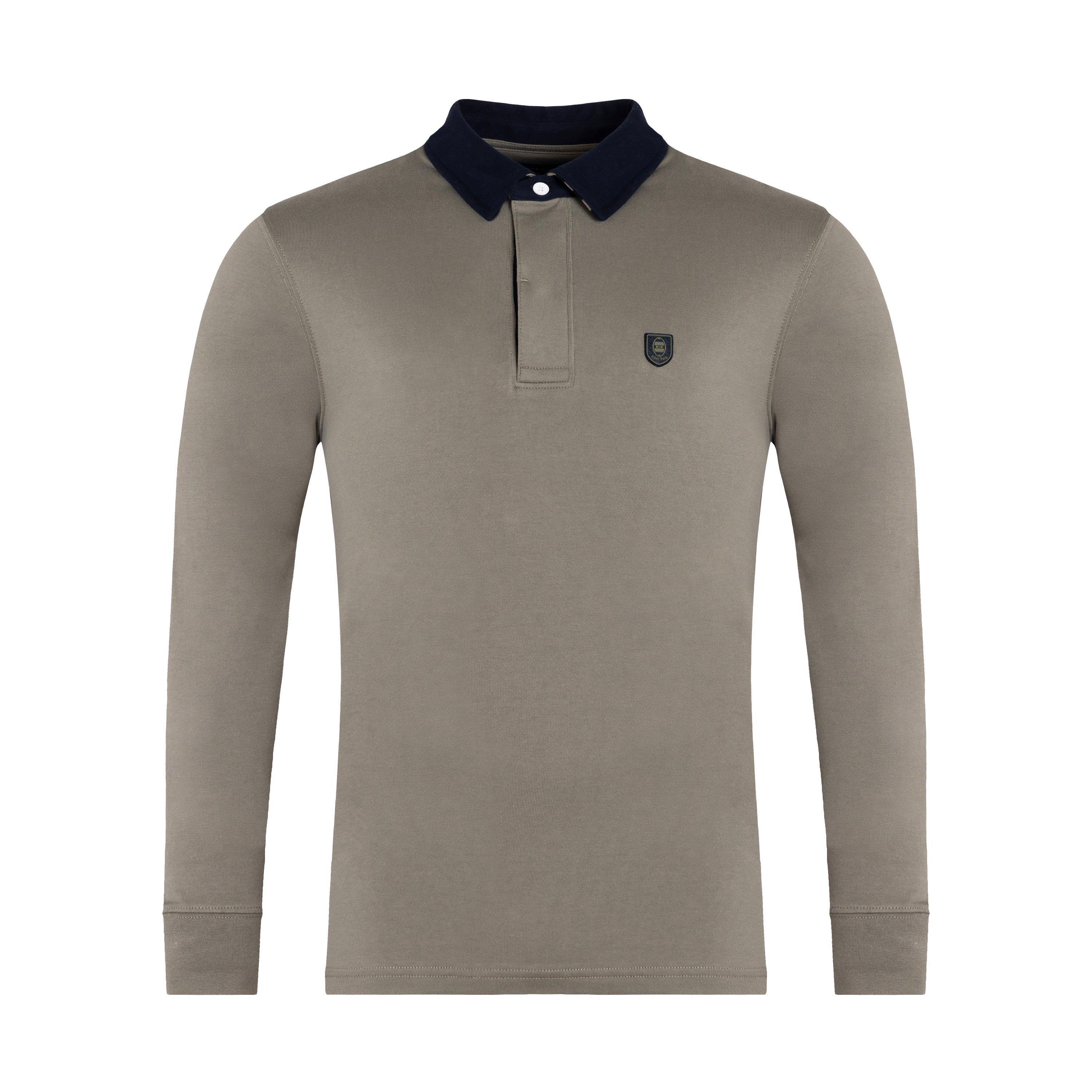 Kam11 - Eden Park - Dark beige long-sleeved rugby shirt - 1