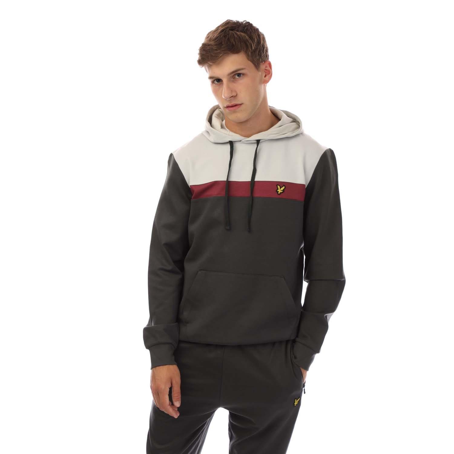 Lyle and Scott Fly Fleece Colour Block Hoodie