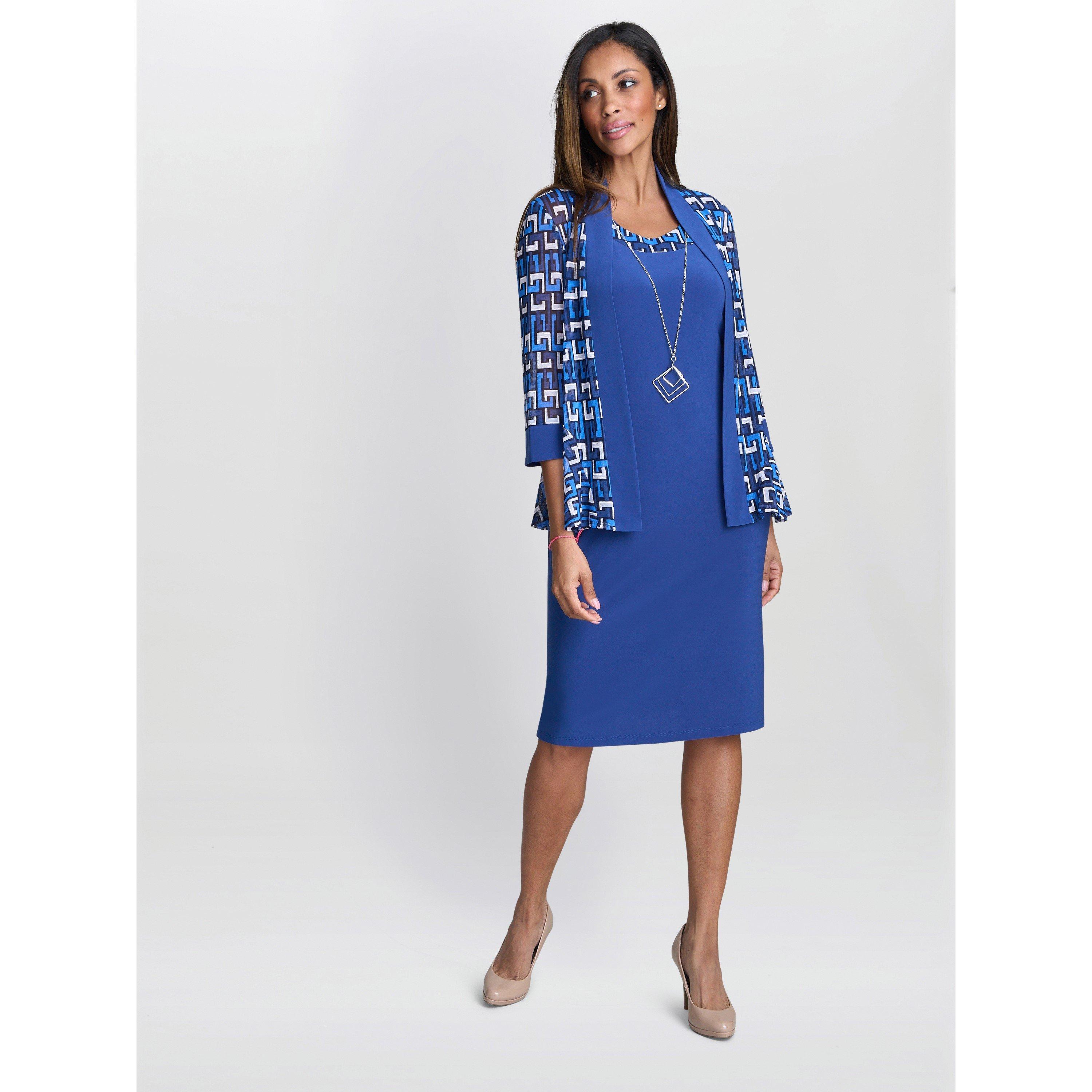 Cobalt - Gina Bacconi - SOFIA PRINT DRESS AND JACKET - 2