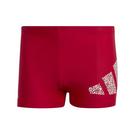 Écarlate/Blanc - adidas - Branded Boxer Swim Shorts - 1
