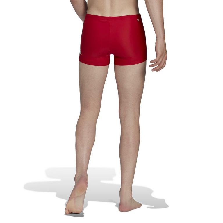 Écarlate/Blanc - adidas - Branded Boxer Swim Shorts - 3