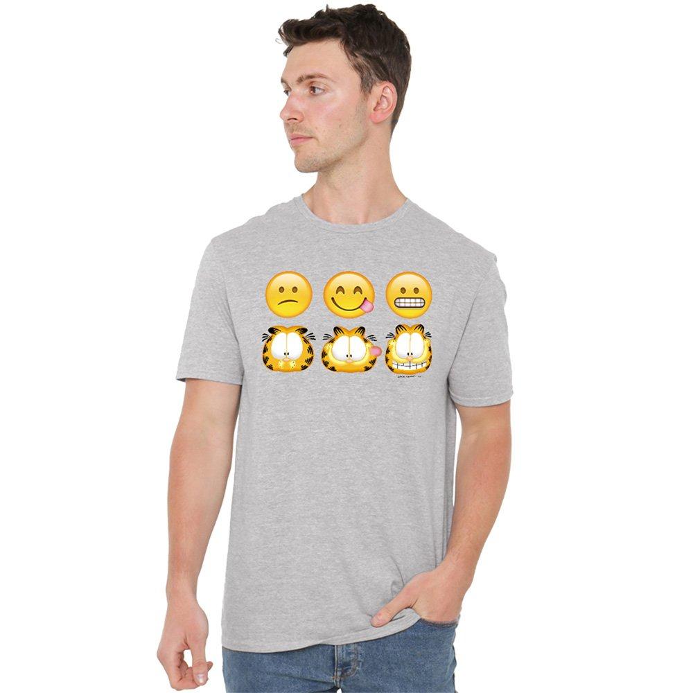 Garfield Men's Emojis T Shirt Athletic Heather - Grey - 4XL
