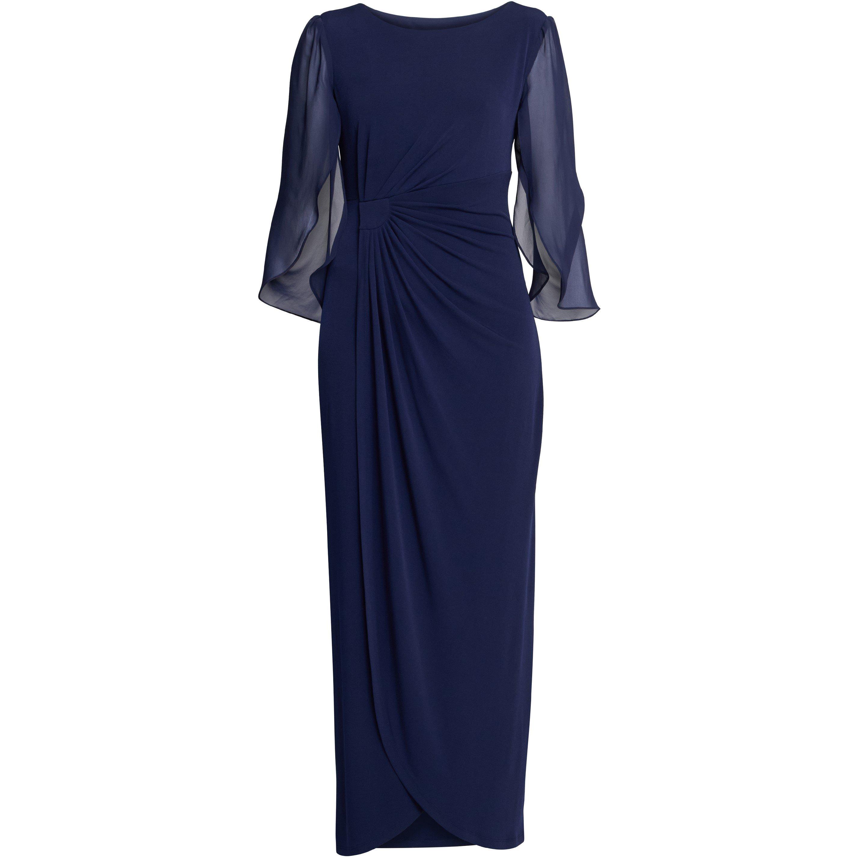 Gina Bacconi IULIA JERSEY AND CHIFFON WRAP DRESS