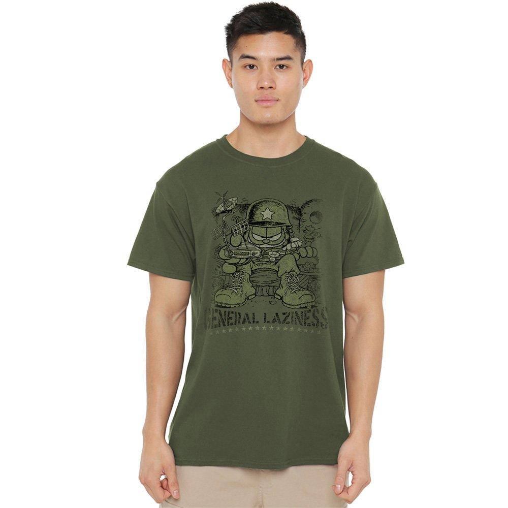 Green - Garfield - Garfield General Laziness T Shirt Military Green - 1