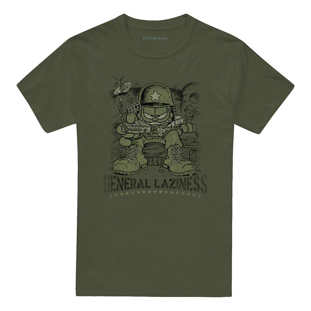Green - Garfield - Garfield General Laziness T Shirt Military Green - 4