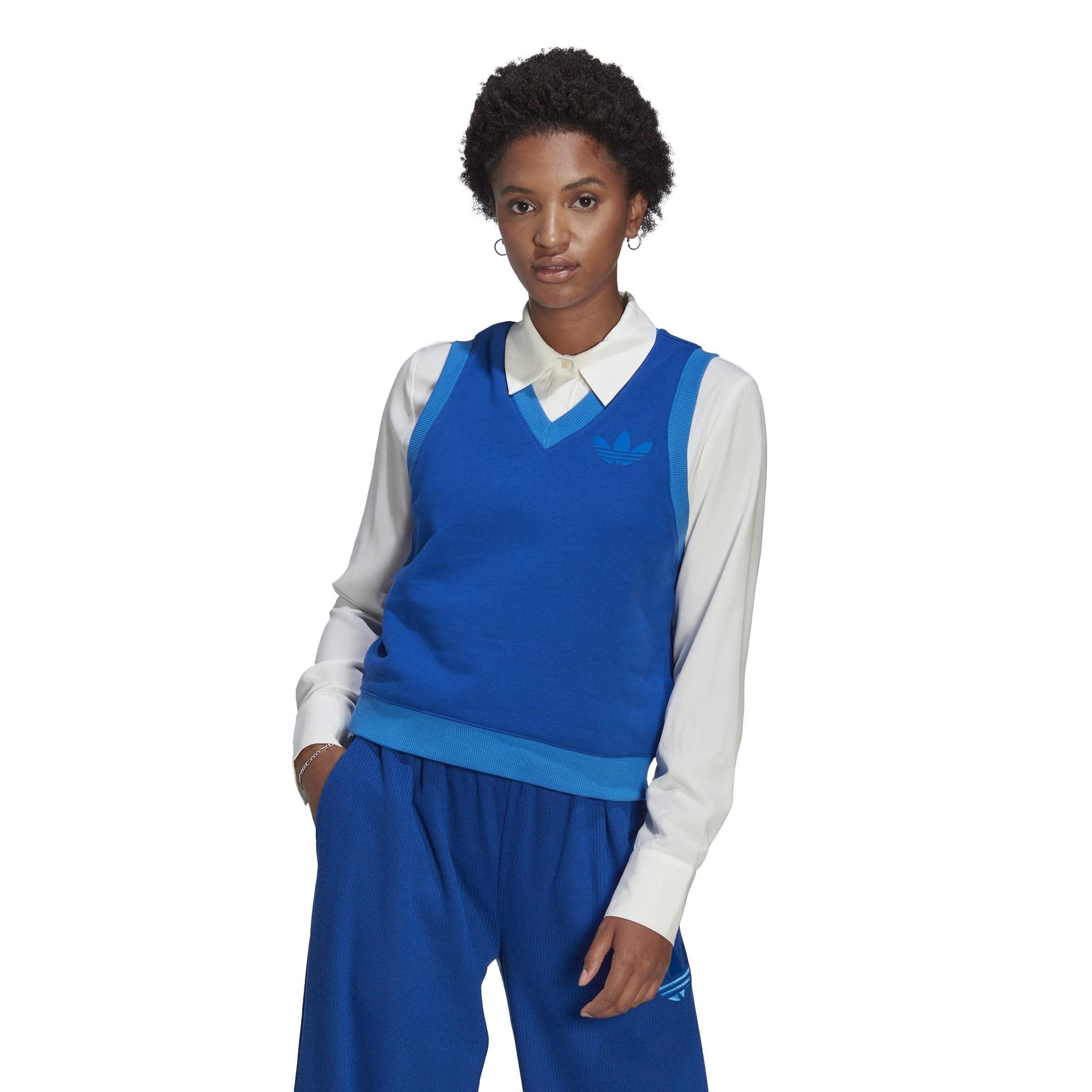 Blue - adidas Originals - Adicolor 70s Sweater Vest Womens - 2